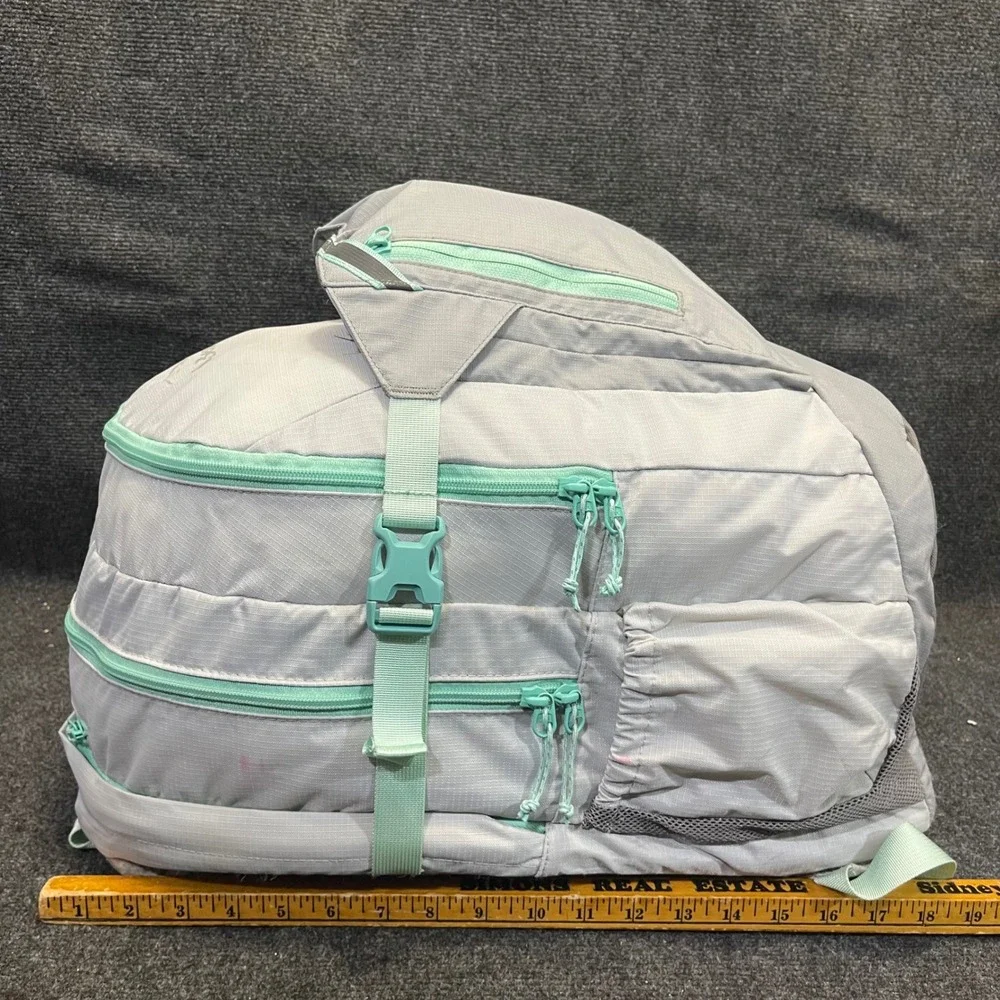 L.L. Bean 510387 Comfort Carry Laptop Pack 42L Gray Mint Backpack School Bag